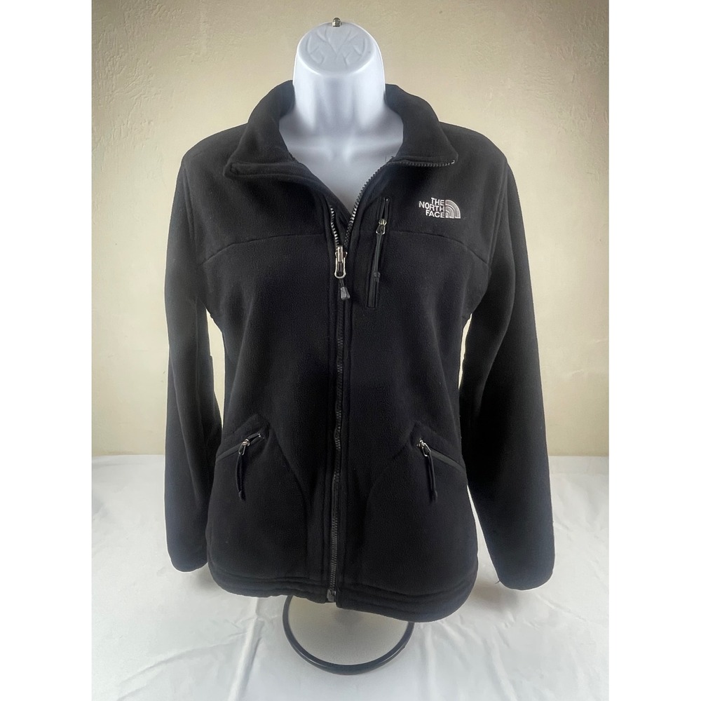 The North Face Denali Fleece Jacket Black Full Zip Womens Small